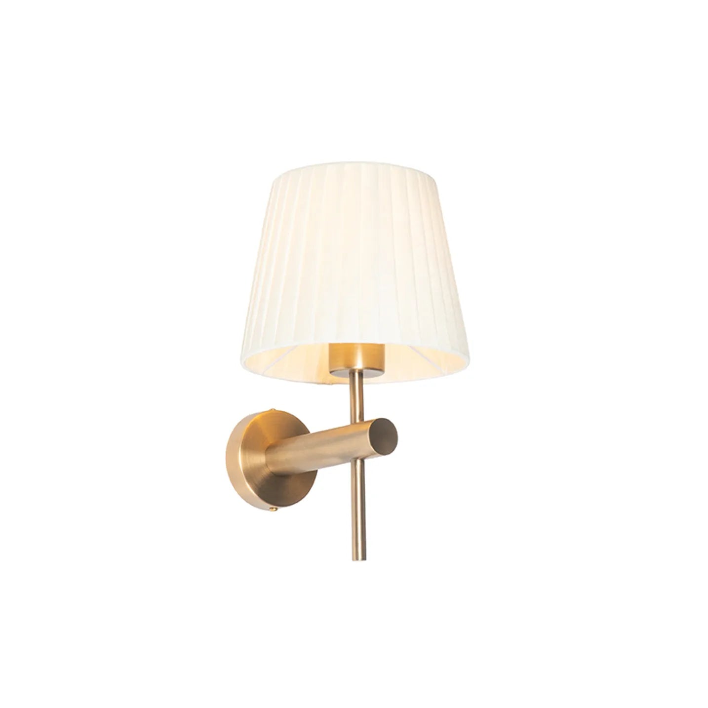 Candeeiro de parede moderno branco com bronze - Pluk