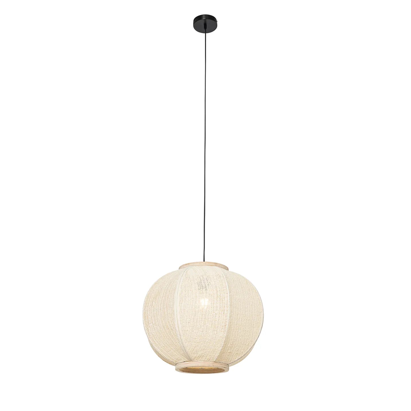 Candeeiro pendente oriental natural 48 cm - Rob