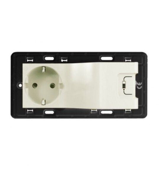 Tomada Mista 2P+T/USB Creme Valena Legrand