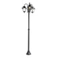Lanterna exterior clássica preta 235 cm 3-luzes IP44 - Berta