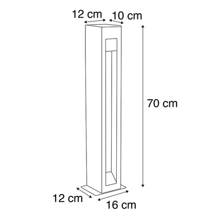 Candeeiro de pé moderno basalto para exterior 70 cm - Sneezy
