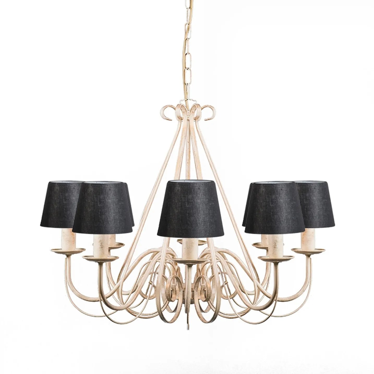Candelabro creme com tampa de braçadeira 12 cm preto - Giuseppe 8