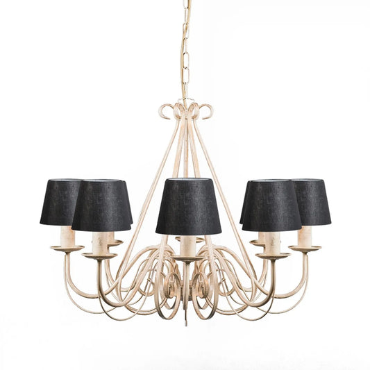 Candelabro creme com tampa de braçadeira 12 cm preto - Giuseppe 8