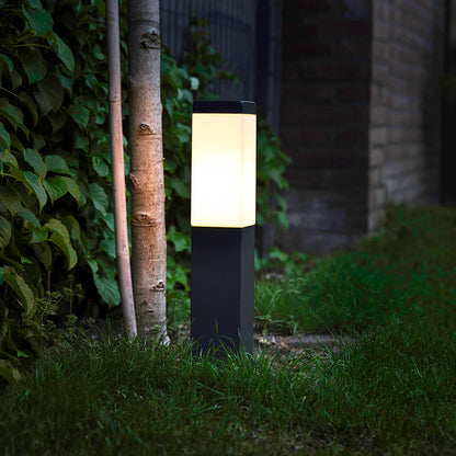Poste de lâmpada moderno para exterior cinza escuro 45 cm IP44 - Malios