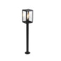 Candeeiro exterior moderno preto com vidro de 100,5 cm - Roterdão
