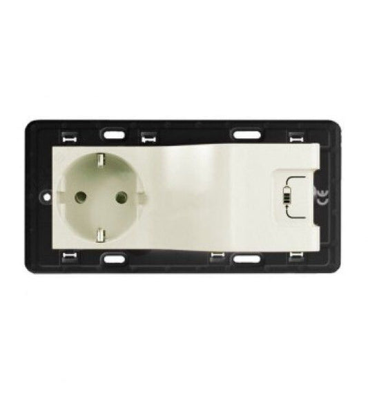 Tomada Mista 2P+T/USB Creme Valena Legrand